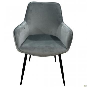 Кресло обеденное Fiona вельвет серый