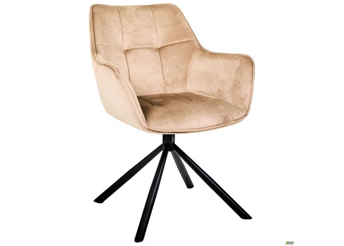  Кресло поворотное Jasmin-C вельвет теплый серый  1 — купить в PORTES.UA