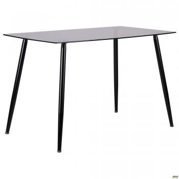 Стол Umberto черный/стекло тонированное серое