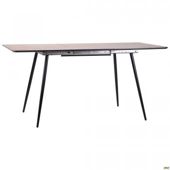 Стол обеденный Orlando раскладной черный/МДФ дуб шервуд