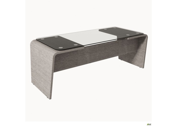  Стол руководителя стекло AT-102 (2075х800х760) Венге серый/графит  1 — купить в PORTES.UA