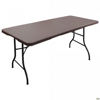 Стіл складаний Ford пластик під коричневий ротанг