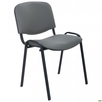 Стул Изо черный Кожзам серый