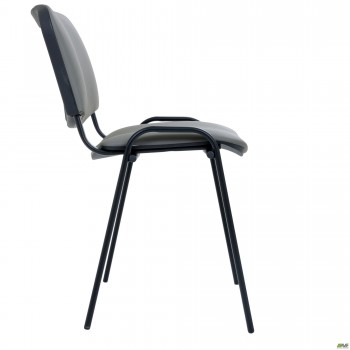 Стул Изо черный Кожзам серый