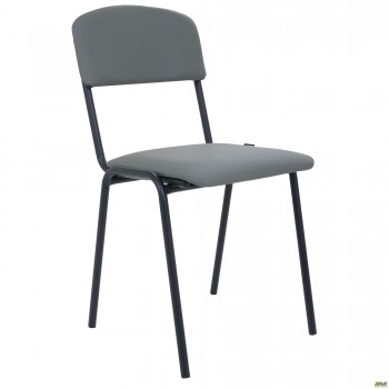 Стул Мастер черный Кожзам серый