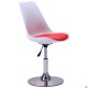 Барный стул Aster chrome белый+красный