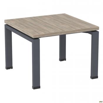 Стіл журнальний SIG-300 (600х600х450мм) Чорний графіт 60х30мм. В'яз Ліберті Димчастий