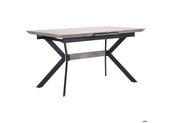  Стол обеденный раскладной Jackson черный/МДФ бетон  1 — купить в PORTES.UA