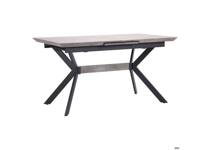  Стол обеденный раскладной Jackson черный/МДФ бетон  2 — купить в PORTES.UA