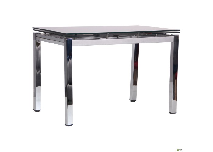  Стол обеденный раскладной Сандро хром/стекло серый  2 — купить в PORTES.UA