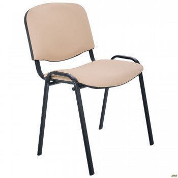 Стул Изо черный Кожзам бежевый