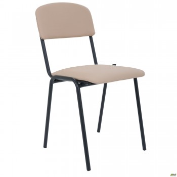 Стул Мастер черный Кожзам бежевый