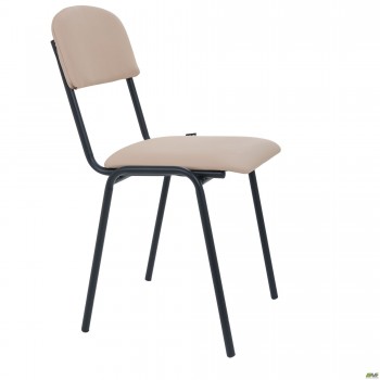 Стул Мастер черный Кожзам бежевый