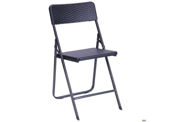  Стул складной Морган пластик Rattan Black  1 — купить в PORTES.UA