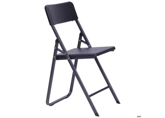  Стул складной Морган пластик Rattan Black  2 — купить в PORTES.UA