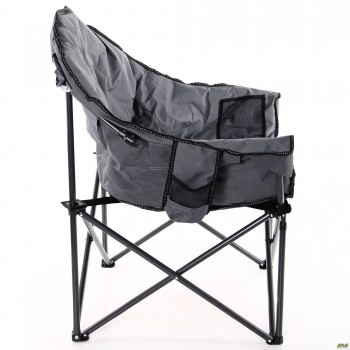 Стул складной Турист черный/серый
