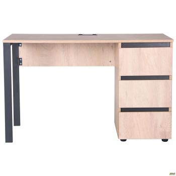 Стіл комп'ютерний Pluto ST R (1200х600х750) Дуб Ендгрейн/Чорний графіт