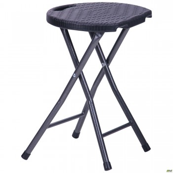 Табурет складной Сеат пластик Rattan Black