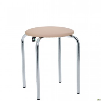 Табурет Софи хром Кожзам бежевый