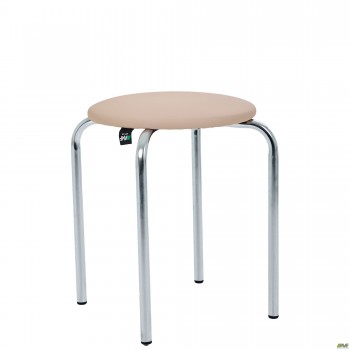 Табурет Софи хром Кожзам бежевый