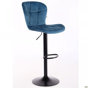Барний стілець Vensan Velvet Blue/Black