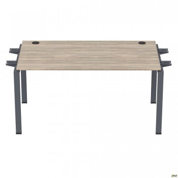 Стіл письмовий із кронштейнами подвійними SIG-105 (1187х800х750мм) Чорний графіт 60х30мм. В'яз Ліберті