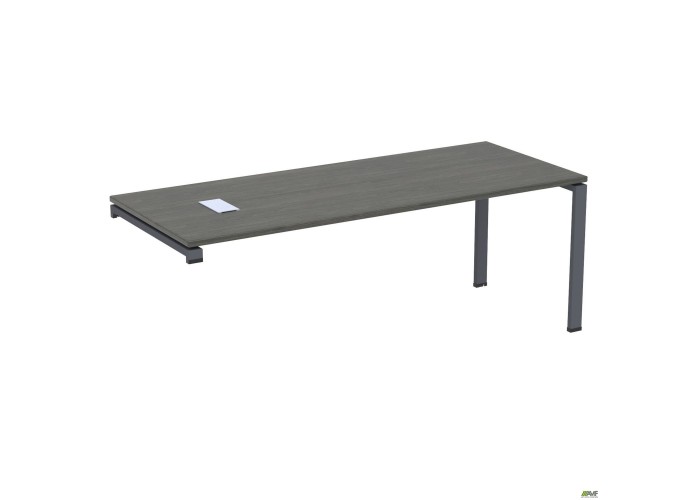  Стол руководителя с фрезеровкой под розетку М203 SIG-120 (2000х800х750мм) Черный графит 60х30мм. Блэ  1 — купить в PORTES.UA