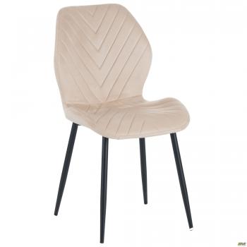 Стул Daisy черный/ вельвет бежевый