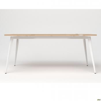 Стол+USB Delta DL-107 (1790х900х750мм) Блэквуд Ячменный/Каркас белый