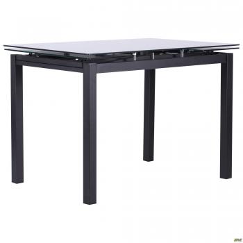 Стіл Афіни чорний/Скло антрацит