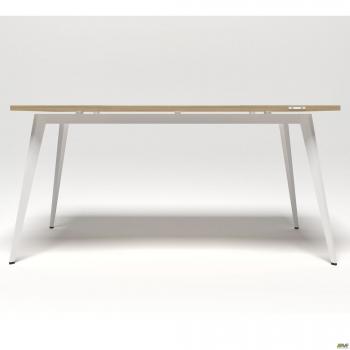 Стіл+USB Delta DL-106 (1590х800х750мм) Блеквуд Ячмінний/Каркас білий