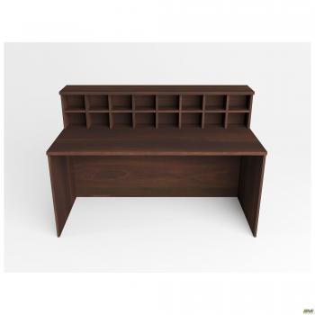 Стол для рецепции МГ-511 (1600х790х1075мм) орех темный/ вставка антрацит