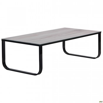 Стол журнальный Oregon черный/стекло дуб шервуд