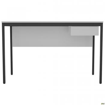 Стол Осло с ящиком (1187х600х750) черный графит, Белый