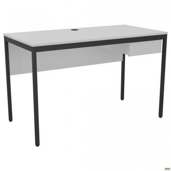 Стол Осло с ящиком (1187х600х750) черный графит, Белый