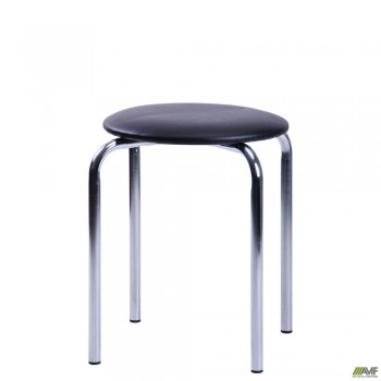 Табурет Софи хром Кожзам черный