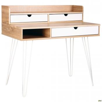 Компьютерный стол Franko белый/орех светлый+белый