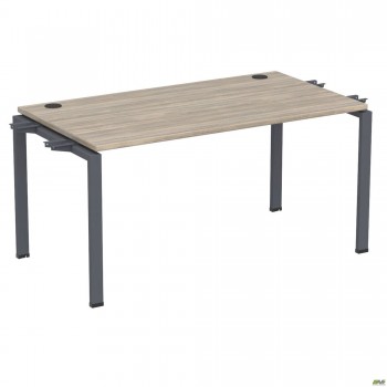 Стіл письмовий із кронштейнами подвійними SIG-105 (1000х800х750мм) Чорний графіт 60х30мм. В'яз Ліберті