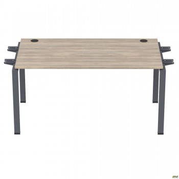 Стіл письмовий із кронштейнами подвійними SIG-105 (1000х800х750мм) Чорний графіт 60х30мм. В'яз Ліберті