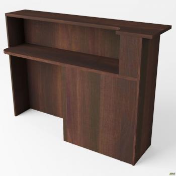 Стол приставной к рецепции МГ-531L (400х1500х1075мм) орех темный