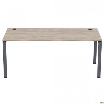 Стіл керівника SIG-119R (2000х800х750мм) Чорний графіт 60х30мм. В'яз Ліберті Димчастий