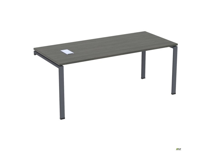  Стол руководителя с фрезеровкой под розетку М203 SIG-119R (1587х800х750мм) Черный графит 60х30мм. Вя  1 — купить в PORTES.UA