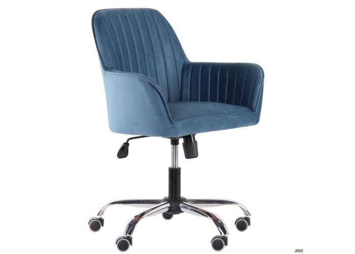 Кресло Аспен хром ткань Flox 85 синий со штрихкодом EAN  2 — купить в PORTES.UA