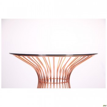 Стол Maleo, rose gold, glass top
