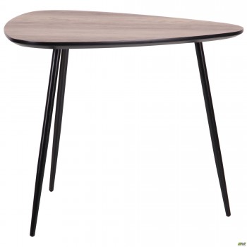 Стіл журнальний Kentucky-1 чорний/МДФ дуб шервуд