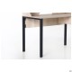 Стол компьютерный Pluto Top SH (1380х600х750) Дуб Эндгрейн/Черный графит