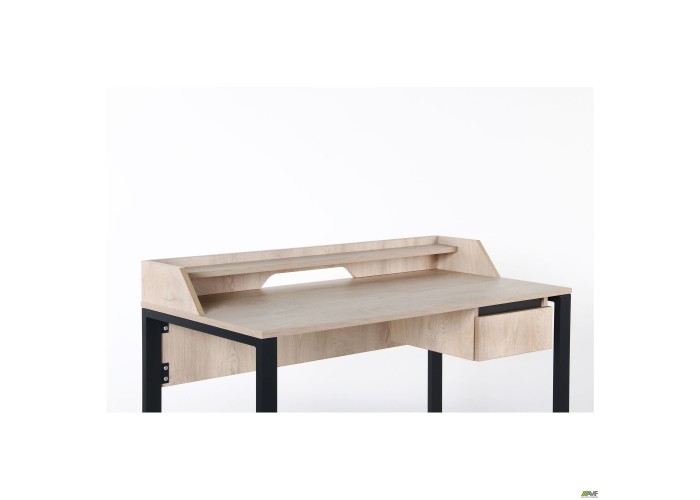  Стол компьютерный Pluto Top SH (1380х600х750) Дуб Эндгрейн/Черный графит  5 — купить в PORTES.UA