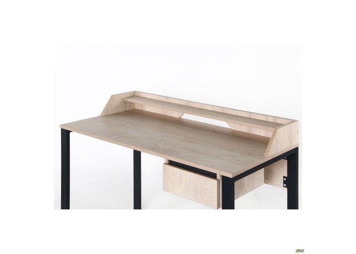  Стол компьютерный Pluto Top SH (1380х600х750) Дуб Эндгрейн/Черный графит  7 — купить в PORTES.UA