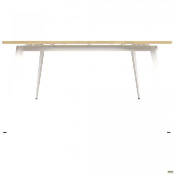 Стол переговоров Delta DL-111 (1390х1390х750мм) Блэквуд Ячменный/Каркас белый