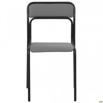 Стул Аскона черный Кожзам серый